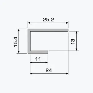 TEMPOLISTEL® A116 Profilé U plaque de plâtre – Image 2