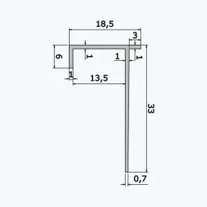 TEMPOLISTEL® A118 Profilé plaque de plâtre – Image 2