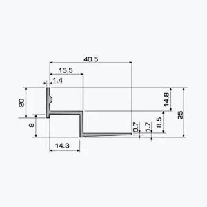 TEMPOLISTEL® A119 Profilé W faux plafond – Image 2