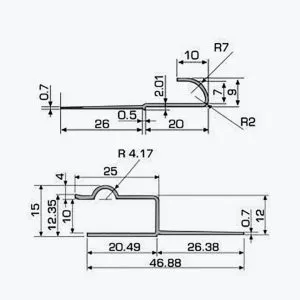 TEMPOLISTEL® A122 Joint de dilatation pour faux-plafond – Image 2