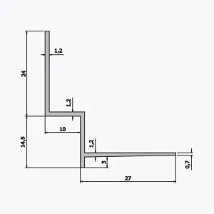 TEMPOLISTEL® A126 Profilé w pour faux plafond – Image 2