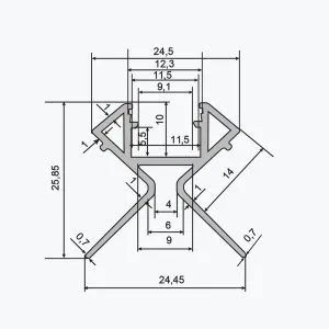 TEMPOLISTEL® A138 Profilé à led tête de cloison – Image 2