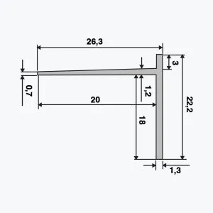 TEMPOLISTEL® B102 Profilé d’arret BA 18 – Image 2