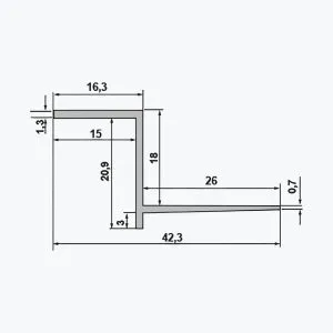 TEMPOLISTEL® B103 Profilé joint creux pour BA 18 – Image 2