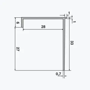 TEMPOLISTEL® B108 Profilé d’arrêt plaque de plâtre BA25 – Image 2