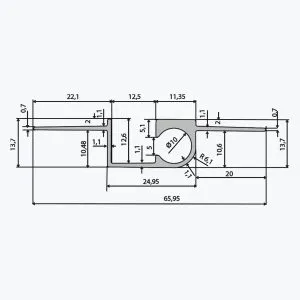 TEMPOLISTEL® B109 Profilé cimaise pour cloison – Image 2