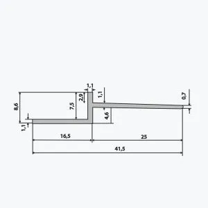 TEMPOLISTEL® B111 Profilé joint creux cintrable – Image 3