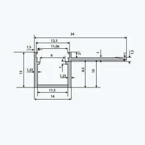 TEMPOLISTEL® B116 Profilé à led plat – Image 2