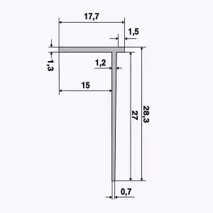 TEMPOLISTEL® B119 Profilé d’arrêt cloison BA15 – Image 2