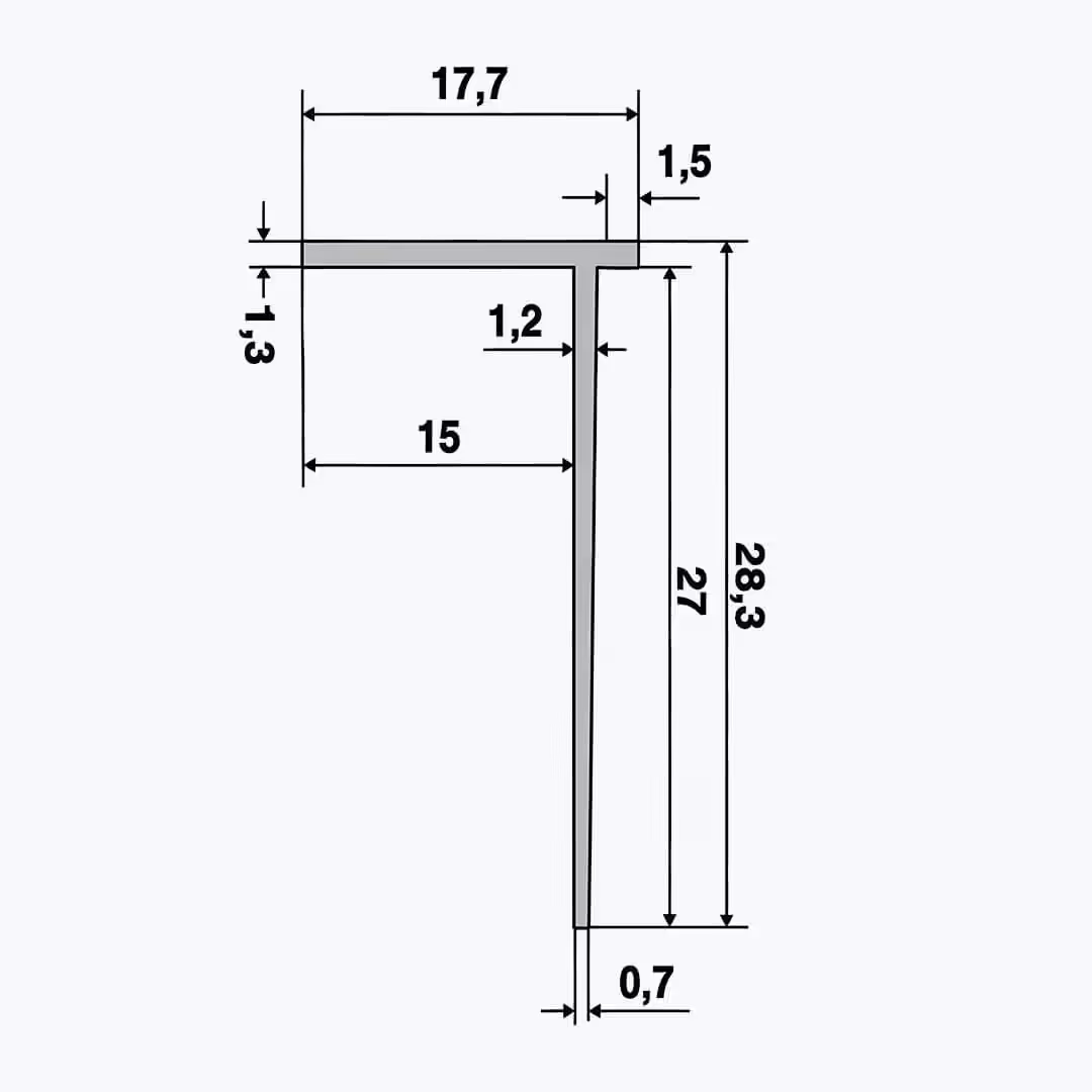 TEMPOLISTEL® B119 Profilé d’arrêt cloison BA15 – Image 2